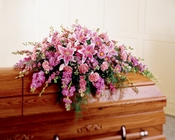 Peaceful Passage Casket Spray from Backstage Florist in Richardson, Texas